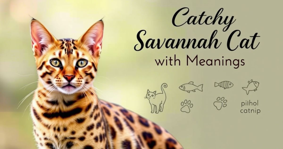 Catchy Savannah Cat Names with Meanings