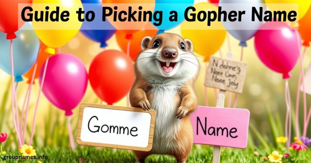 Guide to Picking a Gopher Name
