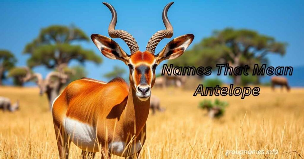 Names That Mean Antelope
