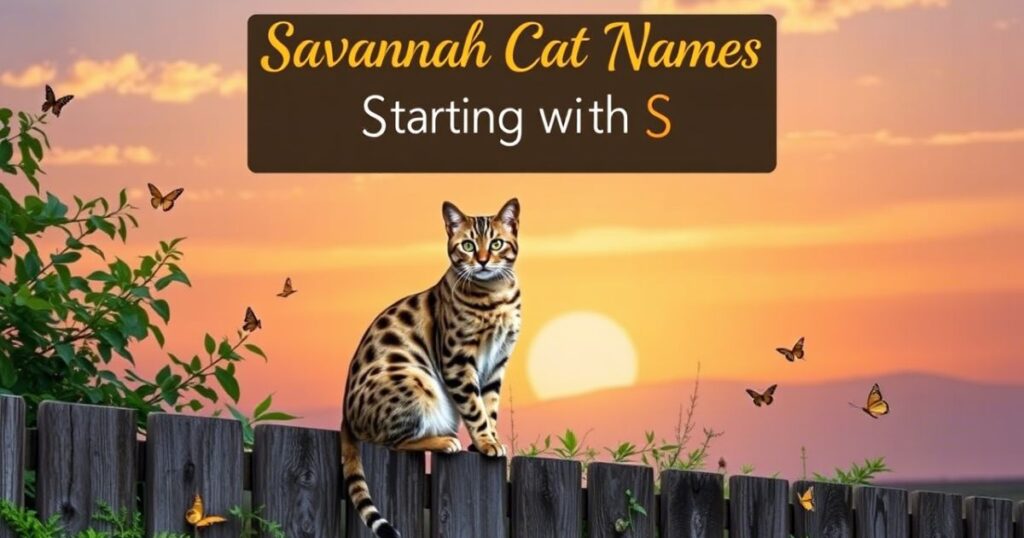 Savannah Cat Names Starting with S
