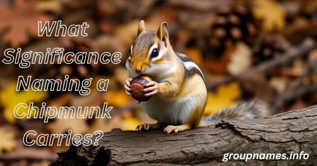 What Significance Naming a Chipmunk Carries?