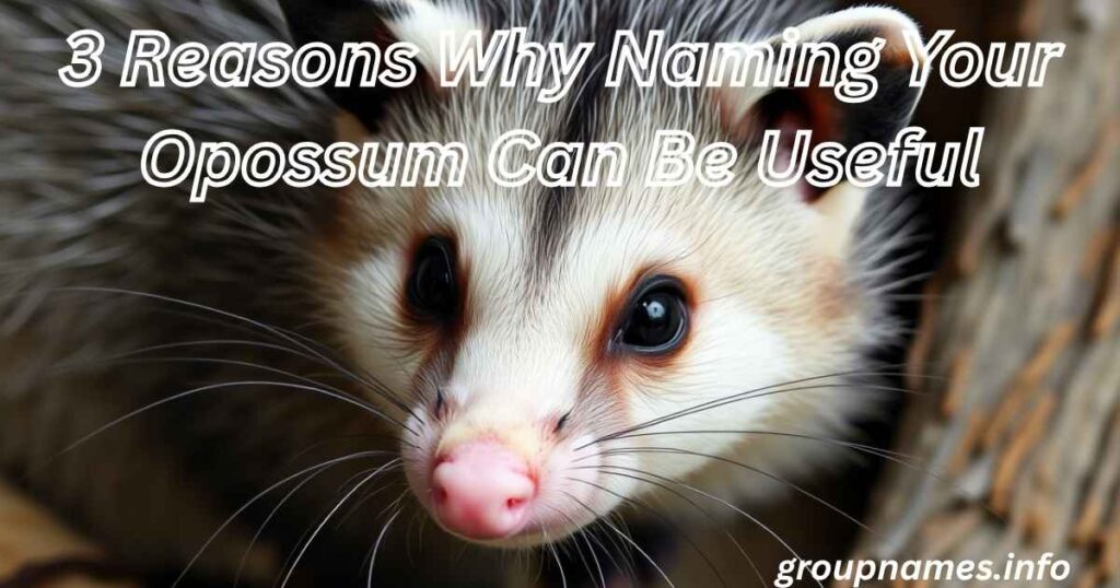 3 Reasons Why Naming Your Opossum Can Be Useful