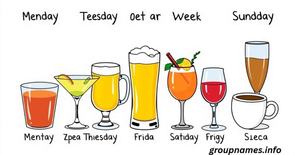 Drinking Names for Days of the Week