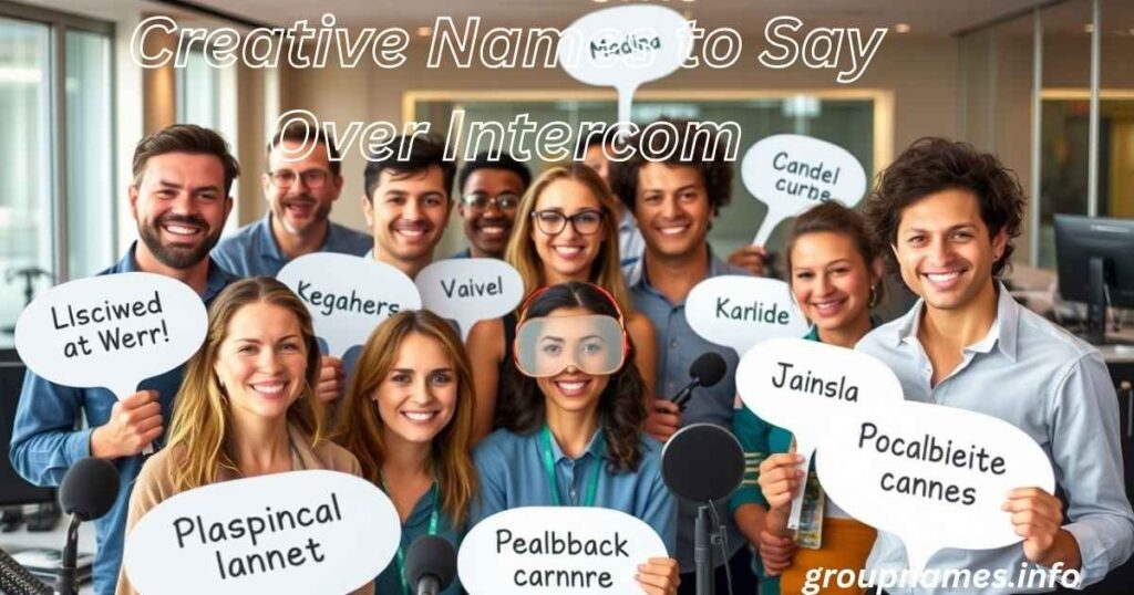 Creative Names to Say Over Intercom