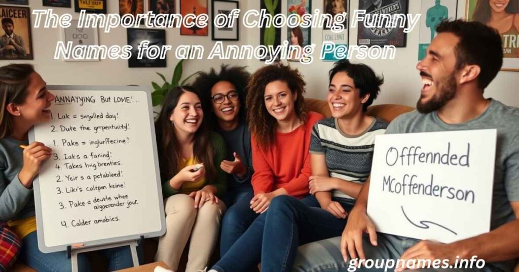 The Importance of Choosing Funny Names for an Annoying Person